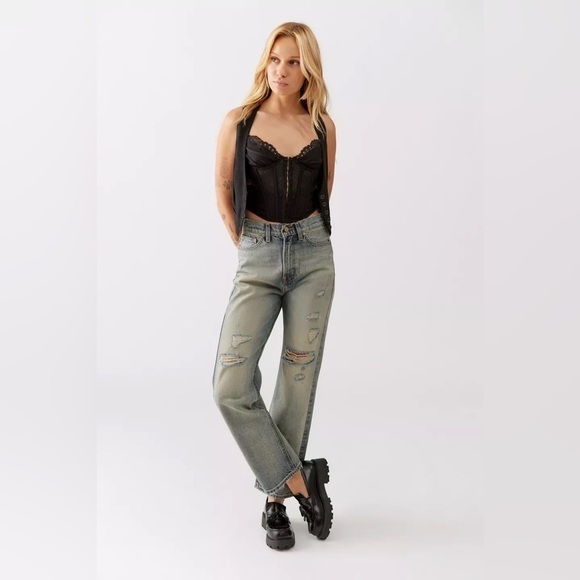 Urban Outfitters BDG High-Waisted Cowboy Jean Vintage Distressed size 26 NWT - Picture 6 of 10